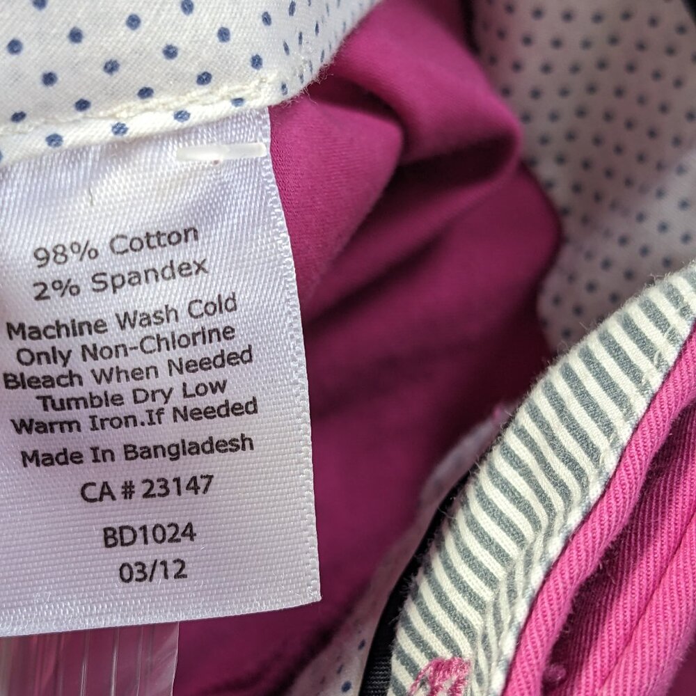 NWT Talbots Curvy Pink Cropped Pants Trousers Cotton Stretch Sz 12 inseam 26" - Picture 5 of 11